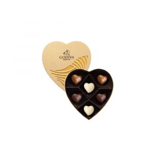 Chocolate Gold Heart Collection 6pcs
